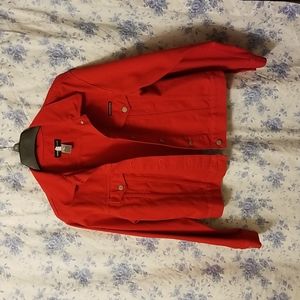 Ladies Red Jean Jacket